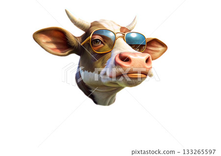 The head of a clever milk giving cow.Countryside The head of a clever milk giving cow.Countryside 133265597