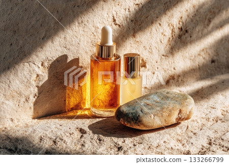 Natural beauty skin care products with pipette dropper 133266799