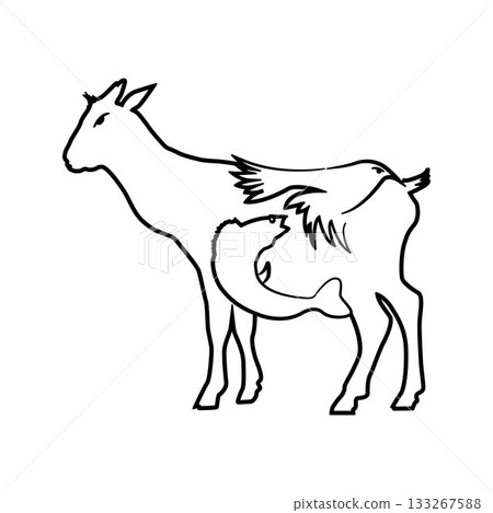Animals in negative space 133267588
