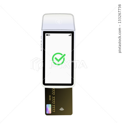 Vector 3D Realistic NFC Payment Terminal. Credit Card. Payment Machine. Template for Bank Payment Contactless Terminal. POS Terminal. Vector 3D Realistic NFC Payment Terminal. Credit Card. Payment Machine. Template for Bank Payment Contactless Terminal. POS Terminal. 133267736