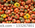 colorful heirloom tomatoes as background 133267801