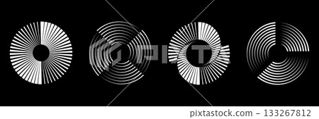 Abstract Circular Geometric Patterns Icon Set. Modern Design Elements For Data Visualization And Infographics. Dynamic Spiral And Radial Shapes Collection. Isolated Vector Illustration Abstract Circular Geometric Patterns Icon Set. Modern Design Elements For Data Visualization And Infographics. Dynamic Spiral And Radial Shapes Collection. Isolated Vector Illustration 133267812