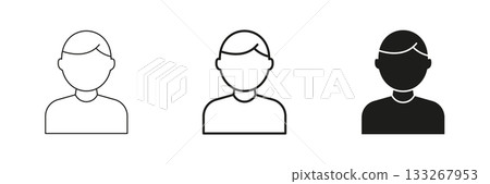 User Avatar Line And Solid Icon Set. Profile Picture, User Identification, And Social Media Representation Outline And Silhouette Symbol Collection. Isolated Vector Illustration User Avatar Line And Solid Icon Set. Profile Picture, User Identification, And Social Media Representation Outline And Silhouette Symbol Collection. Isolated Vector Illustration 133267953