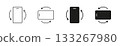 Smartphone Rotation Orientation Icon Set. Device Screen Rotation, Landscape And Portrait Mode Outline And Silhouette Symbol Collection. Mobile Interface Adjustment. Isolated Vector Illustration 133267980
