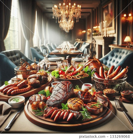 上鏡美食!俯瞰秋冬肉類菜餚!盤子裡堆滿了整塊的肉! 上鏡美食!俯瞰秋冬肉類菜餚!盤子裡堆滿了整塊的肉! 133269068