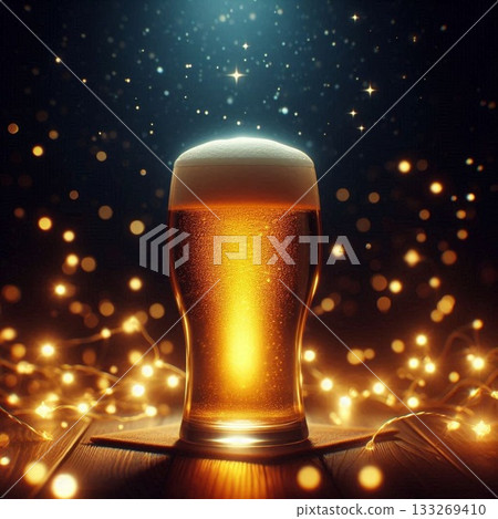 Photogenic food! Luxury year-end gift with a bird's-eye view of beer! A gorgeous sparkling night at the beer garden 133269410