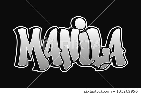 MANILA city name in urban graffiti style MANILA city name in urban graffiti style 133269956