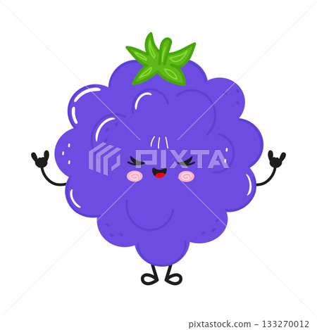 Blackberry character making rock and roll hand gesture Blackberry character making rock and roll hand gesture 133270012