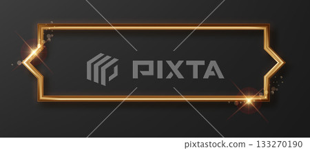 Islam golden frames set. Islamic golden banner for text. Traditional arabians design elements Islam golden frames set. Islamic golden banner for text. Traditional arabians design elements 133270190