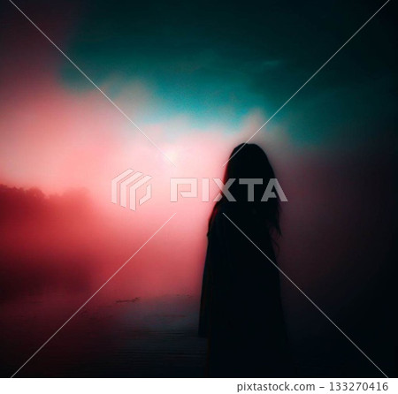 Photogenic night view! Emotional cityscape and people (female) 133270416