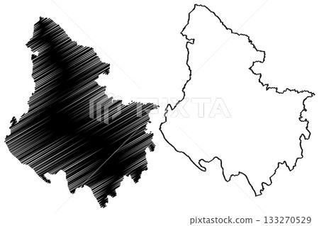 Rohrbach district (Republic of Austria or osterreich, Upper Austria or Oberosterreich state) map vector illustration, scribble sketch Bezirk Rohrbach map Rohrbach district (Republic of Austria or osterreich, Upper Austria or Oberosterreich state) map vector illustration, scribble sketch Bezirk Rohrbach map 133270529