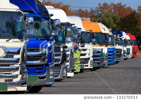 trucks lined up 133270553