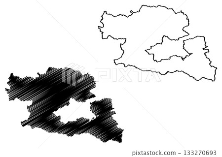 Villach-Land district (Republic of Austria or osterreich, Carinthia or Karnten state) map vector illustration, scribble sketch Bezirk Villach Land map Villach-Land district (Republic of Austria or osterreich, Carinthia or Karnten state) map vector illustration, scribble sketch Bezirk Villach Land map 133270693