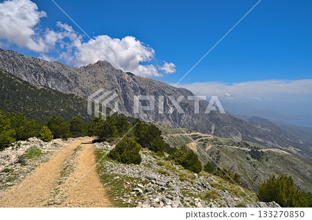 Llogara Pass on a sunny day along the hiking trail 133270850
