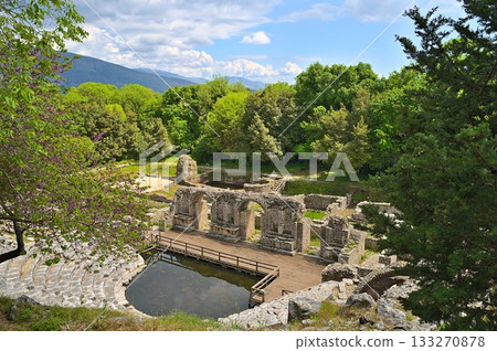 The ruins of Butrint Ancient Theatre around noon The ruins of Butrint Ancient Theatre around noon 133270878