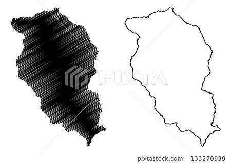 Wolfsberg district (Republic of Austria or osterreich, Carinthia or Karnten state) map vector illustration, scribble sketch Bezirk Wolfsberg map Wolfsberg district (Republic of Austria or osterreich, Carinthia or Karnten state) map vector illustration, scribble sketch Bezirk Wolfsberg map 133270939