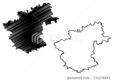 Zwettl district (Republic of Austria or osterreich, Lower Austria or Niederosterreich state) map vector illustration, scribble sketch Bezirk Zwettl map Zwettl district (Republic of Austria or osterreich, Lower Austria or Niederosterreich state) map vector illustration, scribble sketch Bezirk Zwettl map 133270941