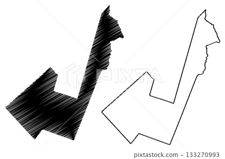 Ouro Preto do Oeste municipality (State of Rondonia or Rondonia, RO, Municipalities of Brazil, Federative Republic of Brazil) map vector illustration, scribble sketch map Ouro Preto do Oeste municipality (State of Rondonia or Rondonia, RO, Municipalities of Brazil, Federative Republic of Brazil) map vector illustration, scribble sketch map 133270993