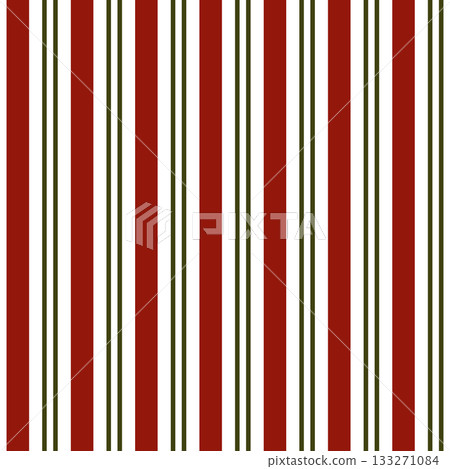 Seamless Christmas pattern with red, white, and green vertical stripes. Festive holiday background perfect for seasonal wrapping paper, gift packaging, textile prints, and classic winter decor Seamless Christmas pattern with red, white, and green vertical stripes. Festive holiday background perfect for seasonal wrapping paper, gift packaging, textile prints, and classic winter decor 133271084