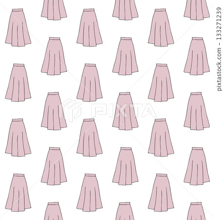 Vector seamless pattern of hand drawn skirt 133271239