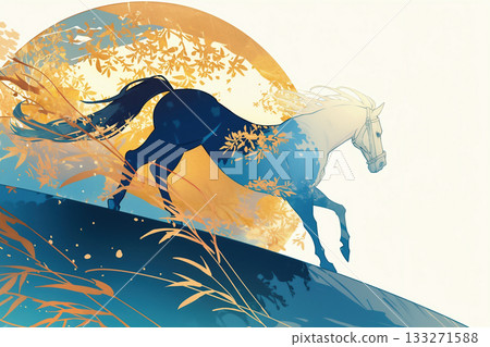Abstract horse illustration Abstract horse illustration 133271588