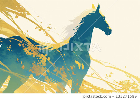 Abstract horse illustration 133271589