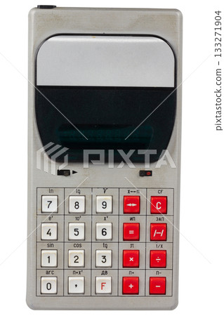 Old vintage pocket electronic calculator Old vintage pocket electronic calculator 133271904