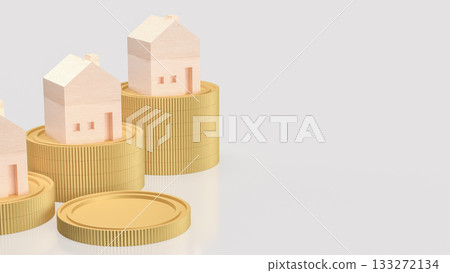 The Home Loan and Savings for Real Estate Investment 3d Rendering. 133272134