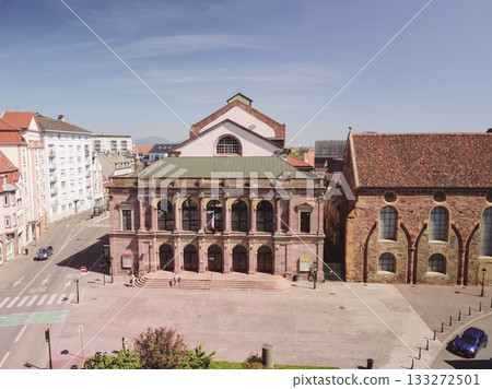 Strasbourg, France - 3 May,2016 :Beautiful old town of Strasbourg at the tourist boat pier on Strasbourg, France - 3 May,2016 :Beautiful old town of Strasbourg at the tourist boat pier on 133272501