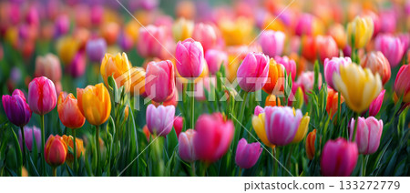 Pastel colored tulips, gentle and light background with copy space (celebratory, seasonal) Pastel colored tulips, gentle and light background with copy space (celebratory, seasonal) 133272779