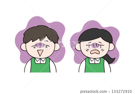 疲憊的超市店員插圖 疲憊的超市店員插圖 133272910