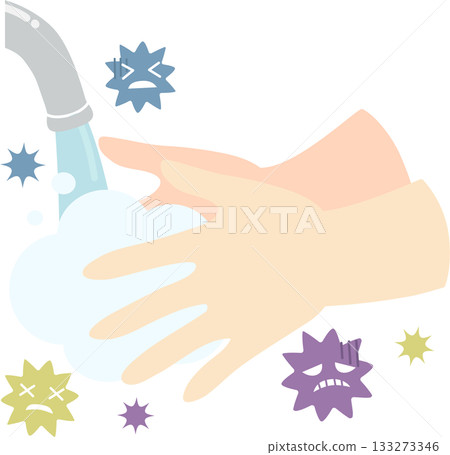 洗手可以去除細菌。 洗手可以去除細菌。 133273346