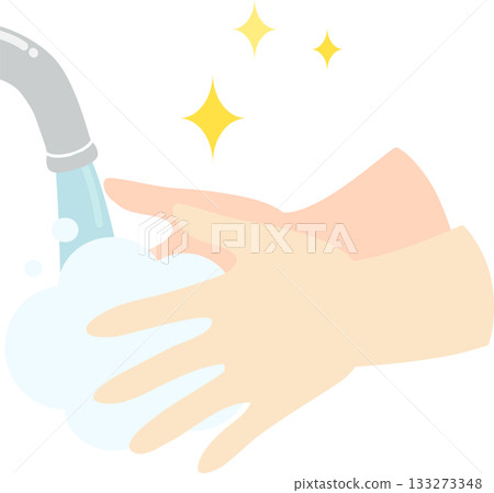 洗手後雙手會變乾淨 133273348
