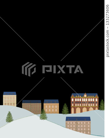 Foreign cityscape_black background_vertical Foreign cityscape_black background_vertical 133273606