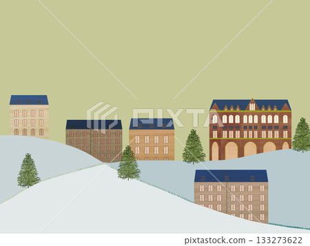 Foreign cityscape _ yellow-gray background _ horizontal Foreign cityscape _ yellow-gray background _ horizontal 133273622