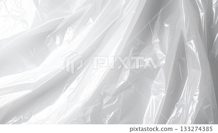 AI影像：白色塑膠袋背景材料 133274385