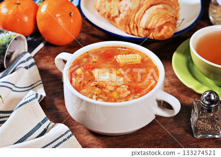 Italian tomato and chicken soup Italian tomato and chicken soup 133274521