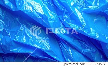 AI Image: Blue plastic bag background material 133274537