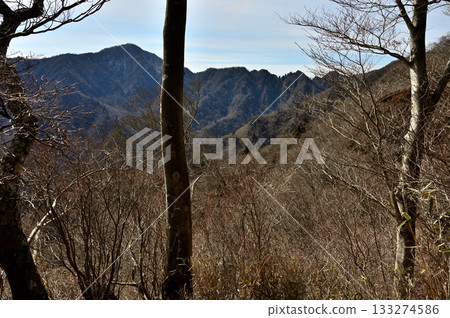 Mount Echizen in the Aitaka Mountains: The ridges of Mount Ihai and Mount Nokogiri seen from the Mount Nokogiri Observatory Mount Echizen in the Aitaka Mountains: The ridges of Mount Ihai and Mount Nokogiri seen from the Mount Nokogiri Observatory 133274586