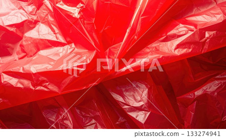 AI Image: Red plastic bag background material 133274941