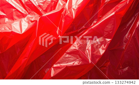 AI Image: Red plastic bag background material 133274942