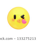 可愛的3D表情符號圖標 133275213