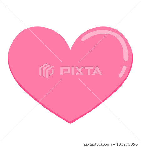 Simple pink heart illustration Simple pink heart illustration 133275350