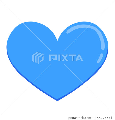 Simple blue heart illustration Simple blue heart illustration 133275351
