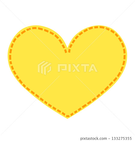 Simple yellow heart illustration Simple yellow heart illustration 133275355