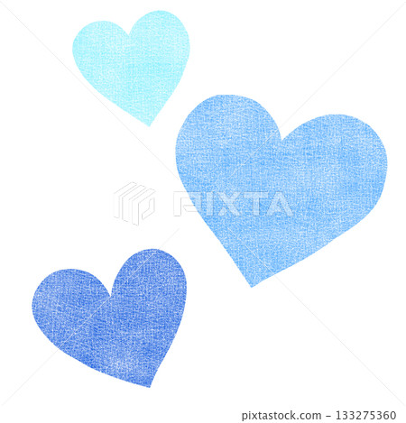 簡單的藍色愛心插圖 133275360