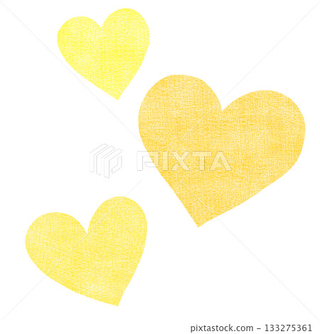 Simple yellow heart illustration Simple yellow heart illustration 133275361