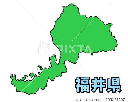 一張略顯粗糙的福井縣地圖,附有文字說明,風格簡單 一張略顯粗糙的福井縣地圖,附有文字說明,風格簡單 133275507