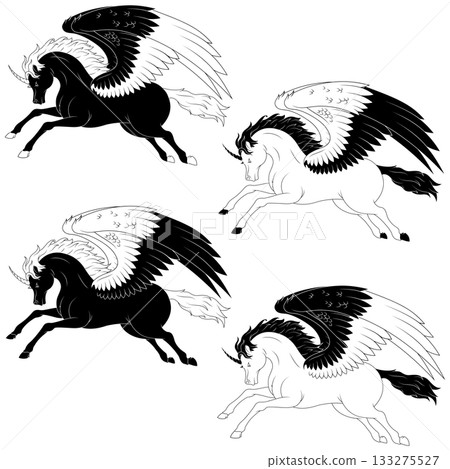 Winged horse from Greek mythology 133275527