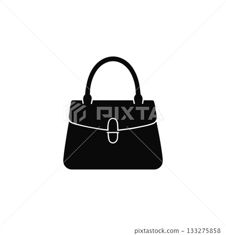 handbag silhouette fashion purse isolated on white background handbag silhouette fashion purse isolated on white background 133275858